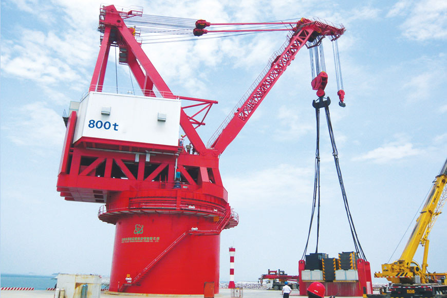 800t stationary slewing crane for nuclear power plant