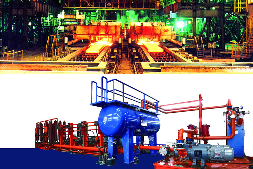 Hydraulic system for continuous caster