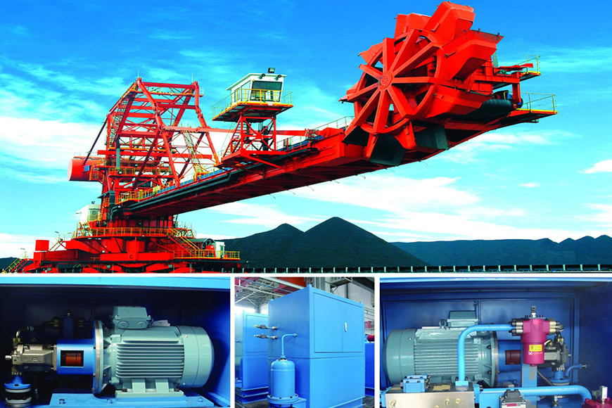Hydraulic system for stacker & reclaimer