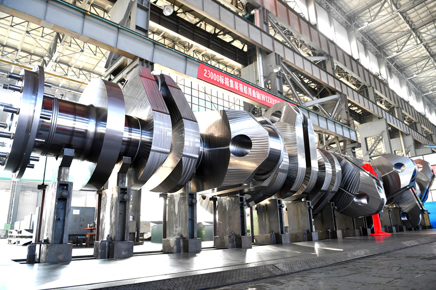 W12X92DF marine crankshaft (MAN series) for 23000 TEU container vessel